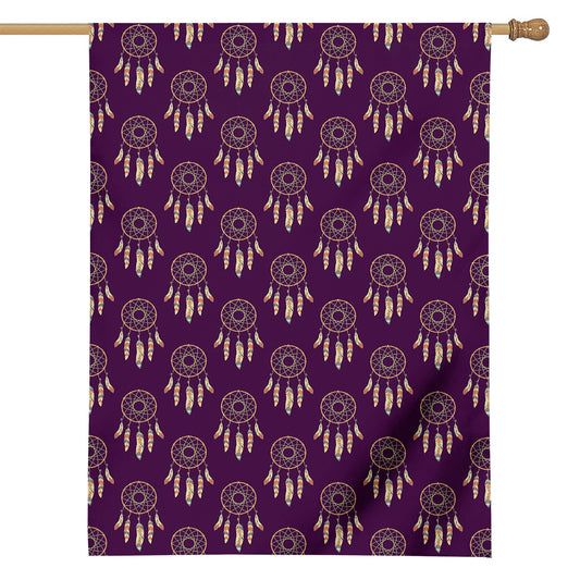 Purple Boho Dream Catcher Pattern Print House Flag