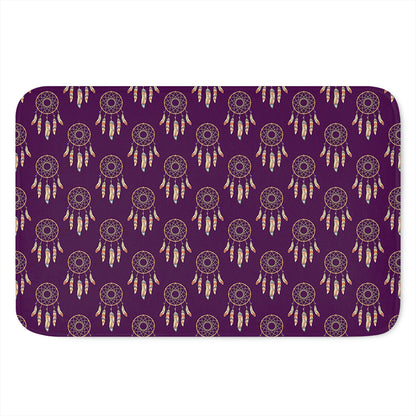 Purple Boho Dream Catcher Pattern Print Indoor Door Mat