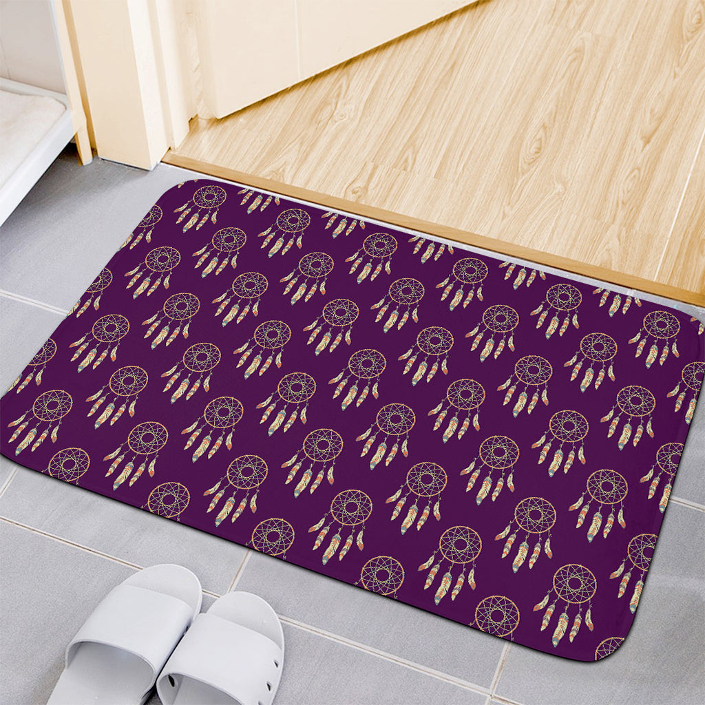 Purple Boho Dream Catcher Pattern Print Indoor Door Mat