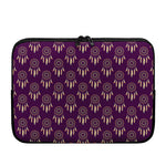 Purple Boho Dream Catcher Pattern Print Laptop Sleeve