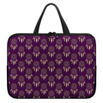 Purple Boho Dream Catcher Pattern Print Laptop Sleeve With Handle