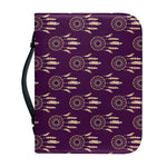 Purple Boho Dream Catcher Pattern Print Leather Bible Cover