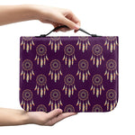 Purple Boho Dream Catcher Pattern Print Leather Bible Cover