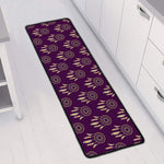 Purple Boho Dream Catcher Pattern Print Long Kitchen Mat