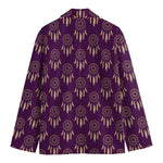 Purple Boho Dream Catcher Pattern Print Men's Blazer