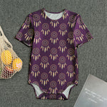 Purple Boho Dream Catcher Pattern Print Men's Bodysuit