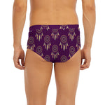 Purple Boho Dream Catcher Pattern Print Men's Briefs