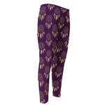 Purple Boho Dream Catcher Pattern Print Men's Compression Pants