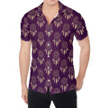 Purple Boho Dream Catcher Pattern Print Men's Shirt