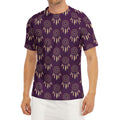 Purple Boho Dream Catcher Pattern Print Men's Short Sleeve Rash Guard