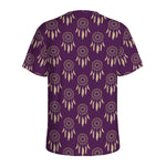 Purple Boho Dream Catcher Pattern Print Men's Sports T-Shirt