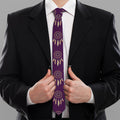 Purple Boho Dream Catcher Pattern Print Necktie