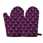 Purple Boho Dream Catcher Pattern Print Oven Mitts