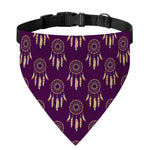 Purple Boho Dream Catcher Pattern Print Over The Collar Dog Bandana
