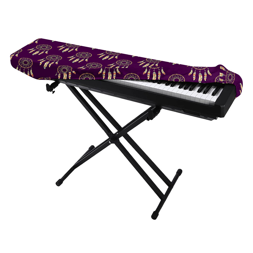 Purple Boho Dream Catcher Pattern Print Piano Keyboard Cover