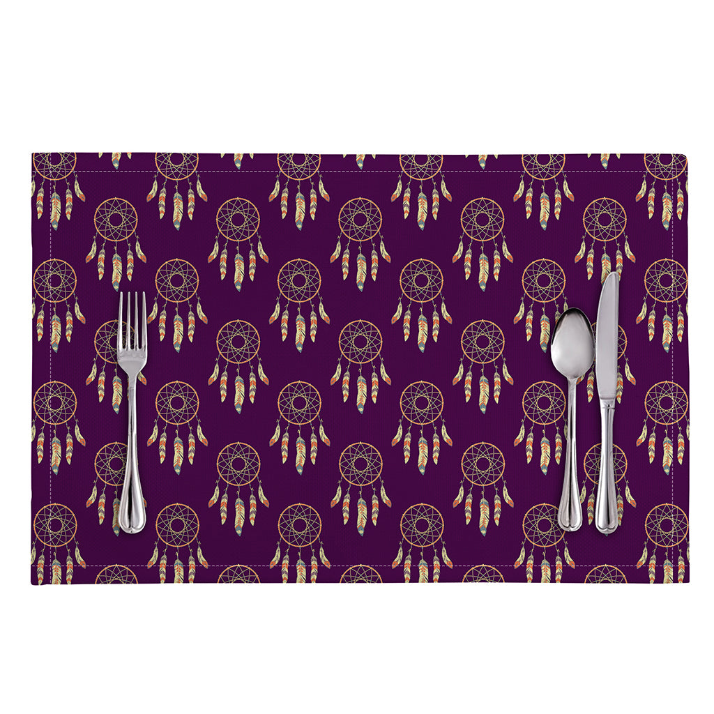 Purple Boho Dream Catcher Pattern Print Placemat
