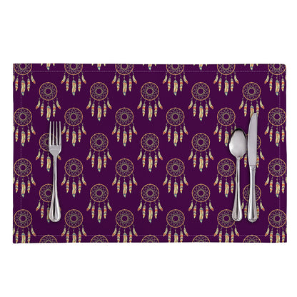 Purple Boho Dream Catcher Pattern Print Placemat