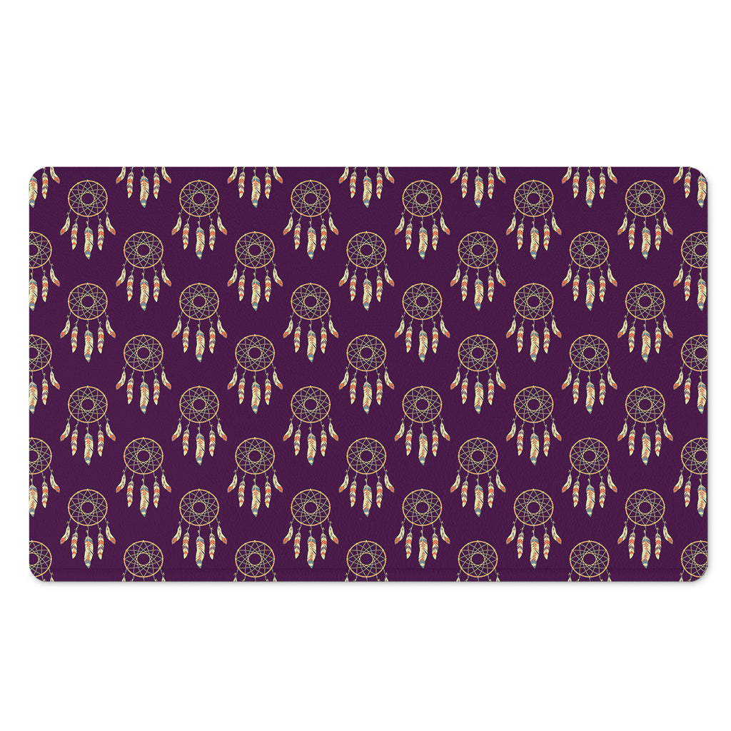 Purple Boho Dream Catcher Pattern Print Polyester Doormat