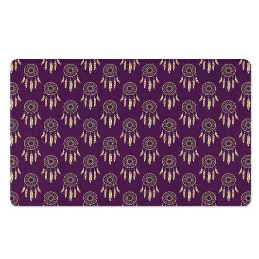 Purple Boho Dream Catcher Pattern Print Polyester Doormat