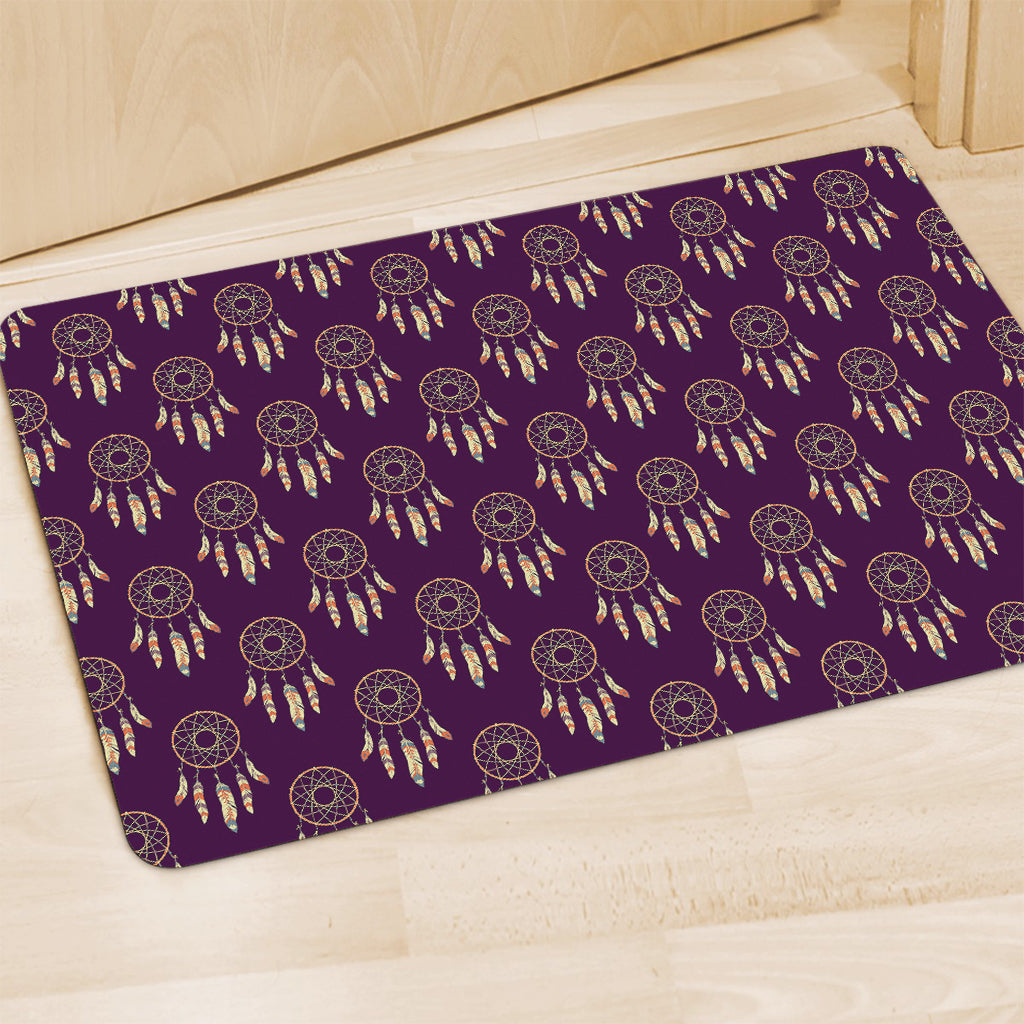 Purple Boho Dream Catcher Pattern Print Polyester Doormat
