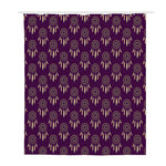 Purple Boho Dream Catcher Pattern Print Polyester Shower Curtain