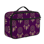 Purple Boho Dream Catcher Pattern Print Portable Lunch Bag