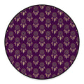 Purple Boho Dream Catcher Pattern Print Round Floor Mat