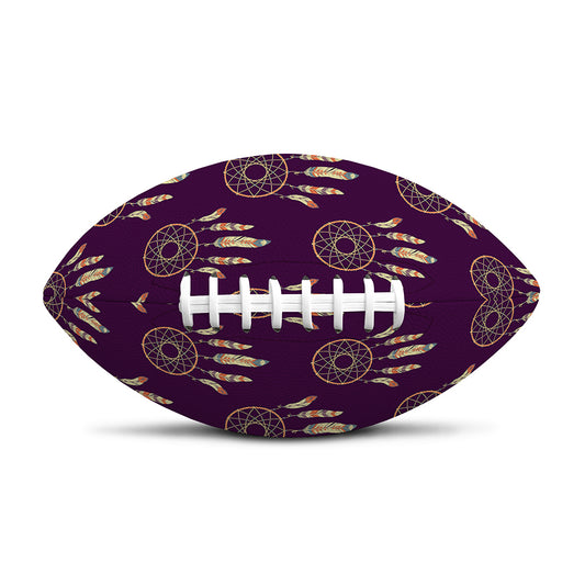 Purple Boho Dream Catcher Pattern Print Rugby Ball
