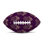 Purple Boho Dream Catcher Pattern Print Rugby Ball