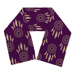 Purple Boho Dream Catcher Pattern Print Scarf