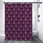 Purple Boho Dream Catcher Pattern Print Shower Curtain