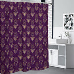 Purple Boho Dream Catcher Pattern Print Shower Curtain
