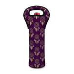 Purple Boho Dream Catcher Pattern Print Single Neoprene Wine Tote