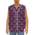 Purple Boho Dream Catcher Pattern Print Sleeveless Baseball Jersey
