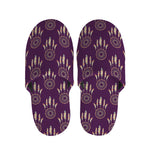 Purple Boho Dream Catcher Pattern Print Slippers