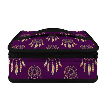 Purple Boho Dream Catcher Pattern Print Small Lunch Bag