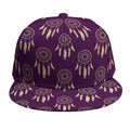 Purple Boho Dream Catcher Pattern Print Snapback Cap