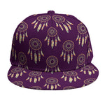 Purple Boho Dream Catcher Pattern Print Snapback Cap