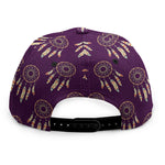 Purple Boho Dream Catcher Pattern Print Snapback Cap