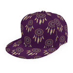 Purple Boho Dream Catcher Pattern Print Snapback Cap