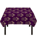 Purple Boho Dream Catcher Pattern Print Tablecloth