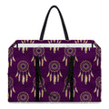 Purple Boho Dream Catcher Pattern Print Utility Tote Bag