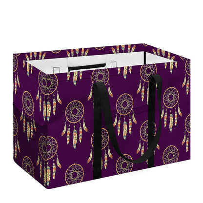 Purple Boho Dream Catcher Pattern Print Utility Tote Bag
