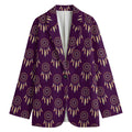 Purple Boho Dream Catcher Pattern Print Women's Blazer