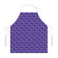 Purple Boston Terrier Pattern Print Adjustable Apron