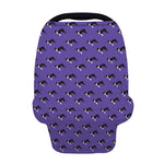 Purple Boston Terrier Pattern Print Baby Seat Cover
