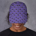 Purple Boston Terrier Pattern Print Baseball Cap