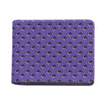 Purple Boston Terrier Pattern Print Bifold Wallet