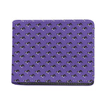 Purple Boston Terrier Pattern Print Bifold Wallet