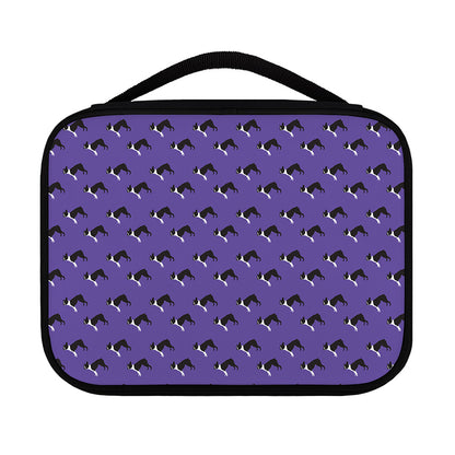 Purple Boston Terrier Pattern Print Classic Bible Case